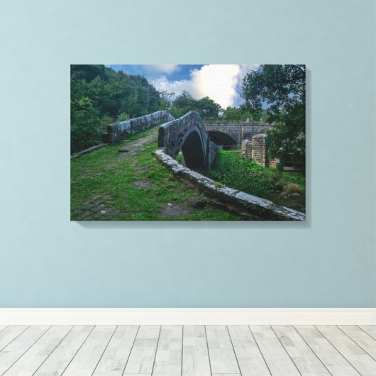 Bedelaarsbrug, Glaisdale Canvas Afdruk (Insitu (Houten vloer))