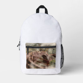 Bedelaarsbrug, Glaisdale - Watercolourkunst Bedrukte Rugzak