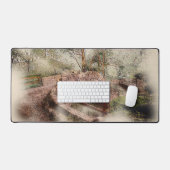 Bedelaarsbrug, Glaisdale - Watercolourkunst Bureaumat (Keyboard & Muis)