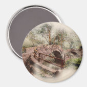 Bedelaarsbrug, Glaisdale - Watercolourkunst Magneet (Voorkant / Achterkant)