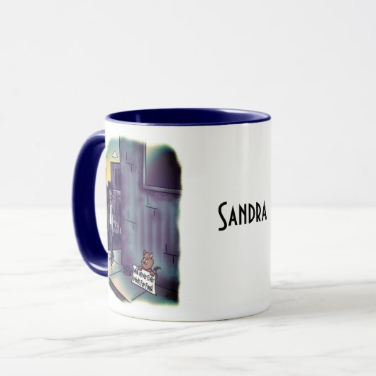 Bedelen Cat Combo Mok (Voorkant links)