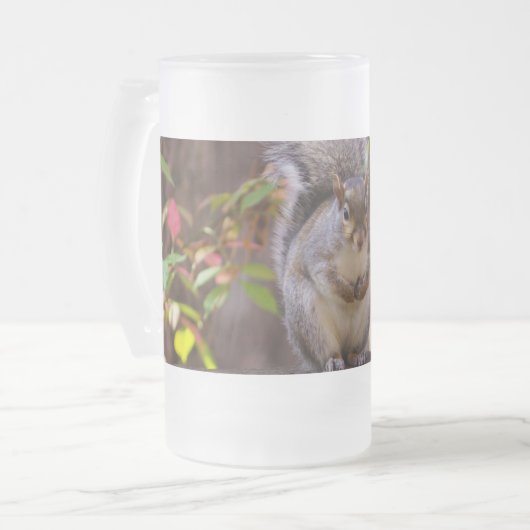 Bedelen eekhoorn Frosted Mok (Voorkant links)