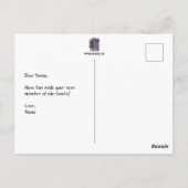 Bedelende kat met teken briefkaart (Achterkant)