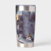 bedelkat geïsoleerde tumbler geïsoleerde drinkbeker (Achterkant)