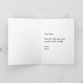 Bedelkat met Wenskaart Kaart (Binnen)