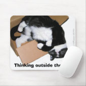Bedenk buiten de doos mousepad muismat (Met muis)