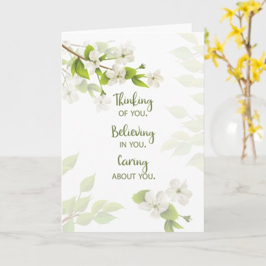 Bedenk dat je Zachte Witte Blossom-groen maakt Kaart (Gele Bloem)