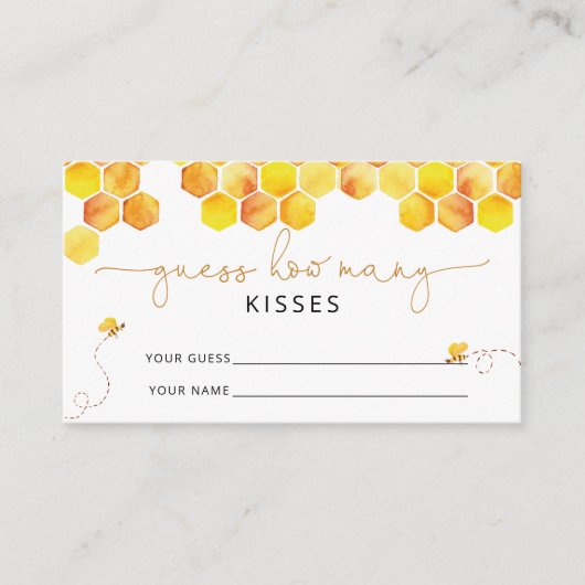 Bedenk eens hoeveel kisses brudal game informatiekaartje (Voorkant)