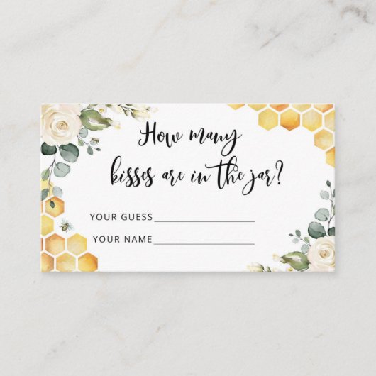 Bedenk eens hoeveel kisses brudal game informatiekaartje (Voorkant)