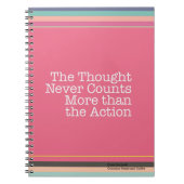 Bedenk nooit meer dan acties voor notebooks notitieboek (Voorkant)