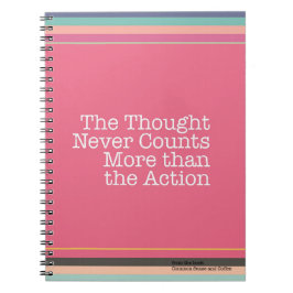 Bedenk nooit meer dan acties voor notebooks notitieboek