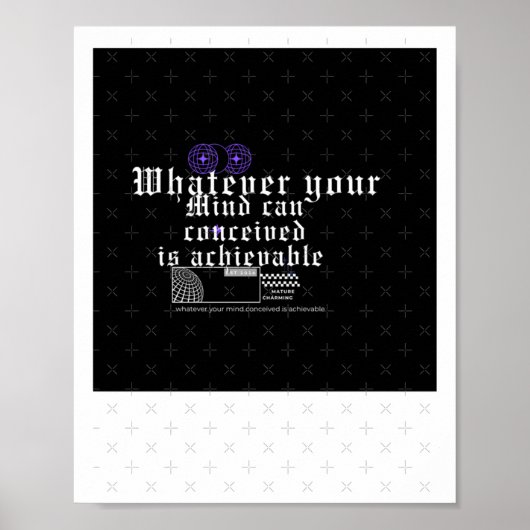 Bedenk Sticker bereiken Poster (Voorkant)