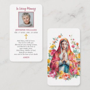 Bedenkaart Onze Lieve Vrouw van La Salette Heilige Visitekaartje