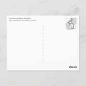 Bedenkende Konijn Briefkaart (Achterkant)