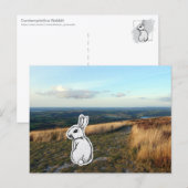 Bedenkende Konijn Briefkaart (Voorkant / Achterkant)