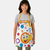 Bedenkt het glimlachen van emoji en kleurrijke cir schort (Insitu)