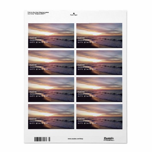 ****BEDENSUNRISE *** ADRES ETIKET (Full Sheet)