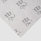 Bederf Je Pup | Pootafdruk Schets Minimalistische Tissuepapier (Detail)