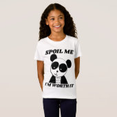 Bederf me PANDA BEER MEISJES T-SHIRTS (Voorkant volledig)