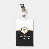 Bedesmedewerker van een Kwalitatief Medisch Centru Badge (Achterkant met clip)