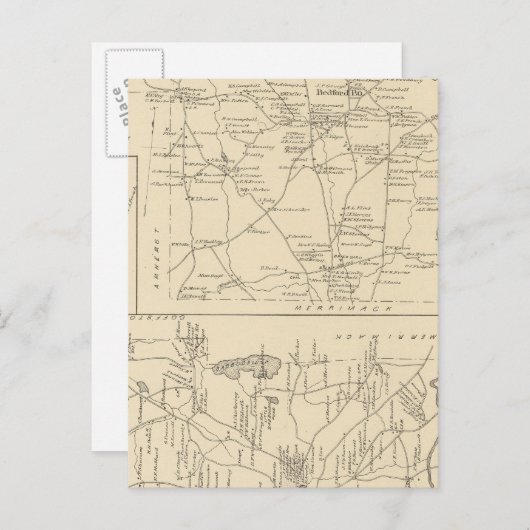 Bedford, Amherst, Hillsborough Co. Briefkaart (Voorkant / Achterkant)