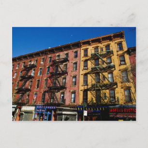 Bedford Ave. Briefkaart gebouwen