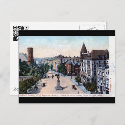 Bedford Ave., Brooklyn, NY 1906  Briefkaart (Voorkant / Achterkant)