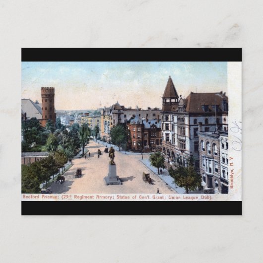 Bedford Ave., Brooklyn, NY 1906  Briefkaart (Voorkant)