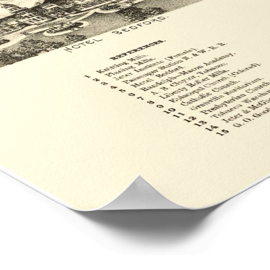 Bedford City, VA Panoramic Map - 1891 Poster (Hoek)