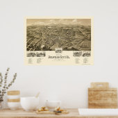 Bedford City, VA Panoramic Map - 1891 Poster (Keuken)