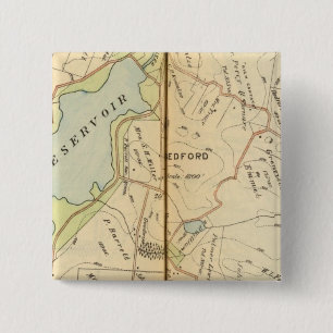 Bedford, New York 2 Vierkante Button 5,1 Cm