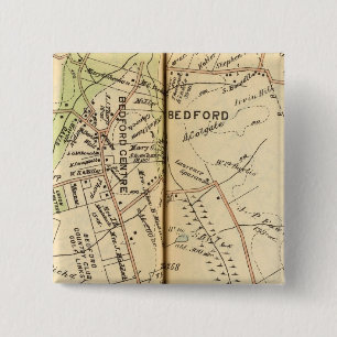 Bedford, New York 2 Vierkante Button 5,1 Cm
