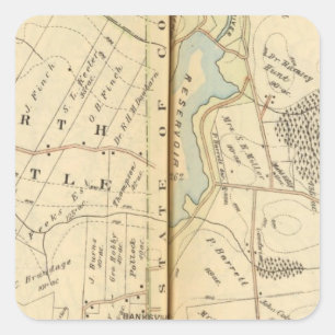 Bedford, New York 5 Vierkante Sticker