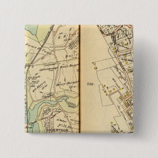 Bedford, New York 6 Vierkante Button 5,1 Cm (Voorkant)
