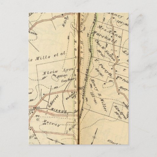 Bedford, New York Briefkaart (Voorkant)