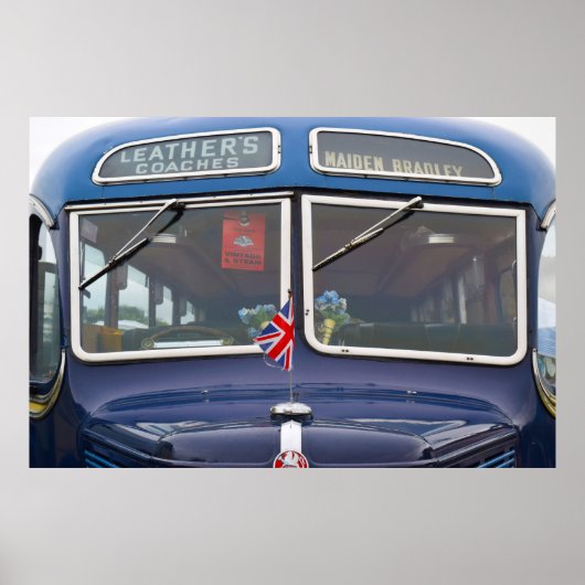 Bedford OB Coach, ongeveer 1950. Poster (Voorkant)