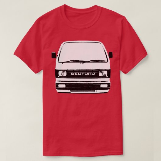 Bedford Rascal 1980s klassieke microvan monoblock T-shirt (Design voorkant)