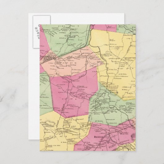 Bedford, Town Briefkaart (Voorkant / Achterkant)