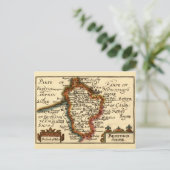 Bedfordshire County England Oude antiquarische kaa Briefkaart (Staand voorkant)