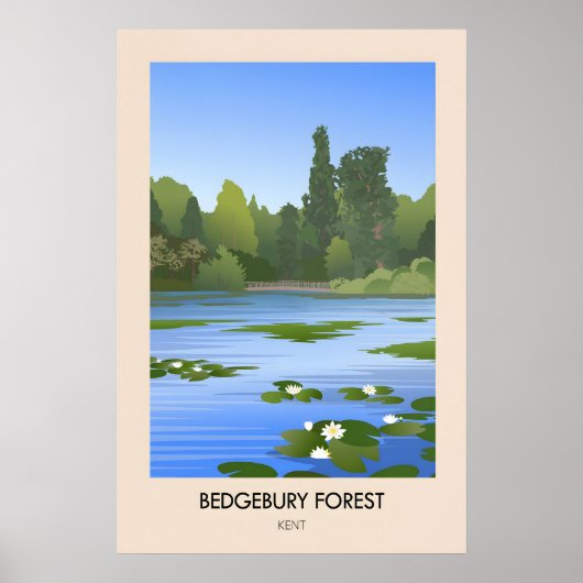 Bedgebury Forest Kent Reisposter Poster (Voorkant)