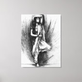 Bedhund - figuratief schilderij canvas afdruk (Voorkant)