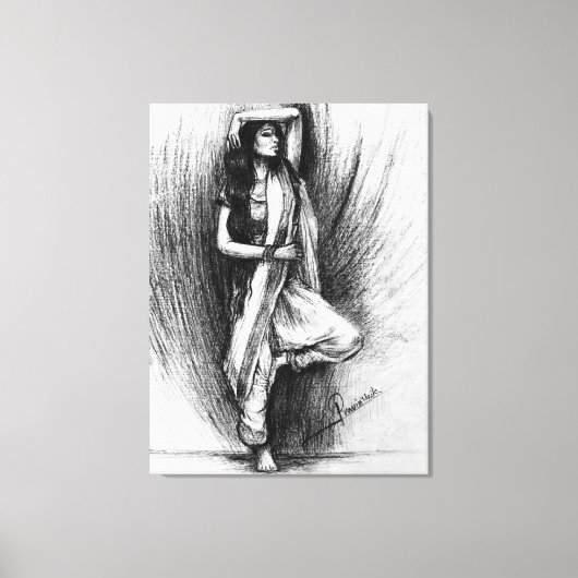 Bedhund - figuratief schilderij canvas afdruk (Voorkant)