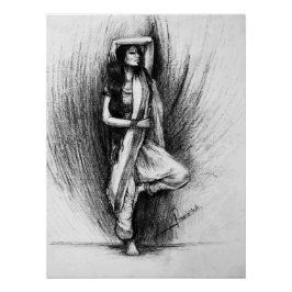 Bedhunda - figuratief schilderij perfect poster