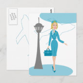 Bediende van een Fabulous Flight Briefkaart (Voorkant / Achterkant)