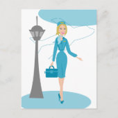 Bediende van een Fabulous Flight Briefkaart (Voorkant)