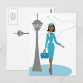 Bediende van een Fabulous Flight Briefkaart (Voorkant / Achterkant)