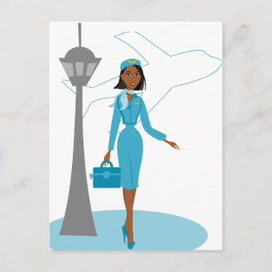 Bediende van een Fabulous Flight Briefkaart