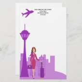 Bediende van een Fabulous Flight Briefpapier (Voorkant / Achterkant)