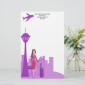 Bediende van een Fabulous Flight Briefpapier (Staand voorkant)
