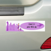 Bediende van een Fabulous Flight Bumpersticker (Op auto)
